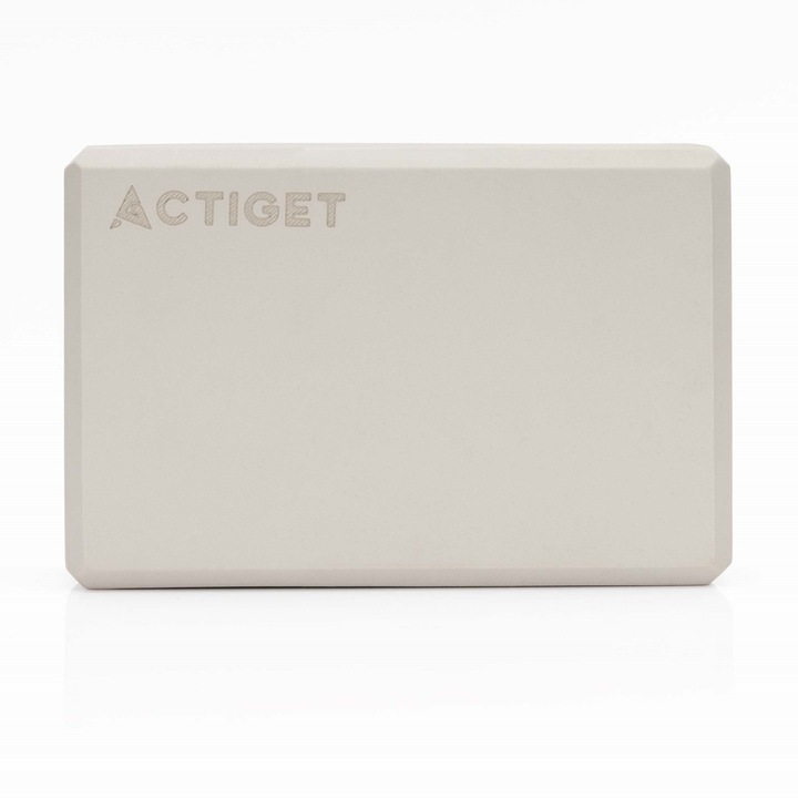 Bloc de yoga 23x15x7, 5 cm, spuma EVA, bej