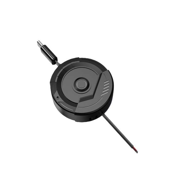 Cablu de date telefon ORBER, Type-C, incarcare rapida 65W, retractabil, 100cm, negru