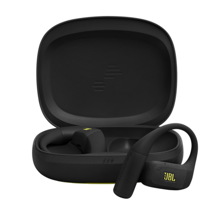 Casti sport open-ear JBL Endurance Zone, True Wireless, IP68, 4 microfoane, Redare pana la 32 h, Negru-Lime