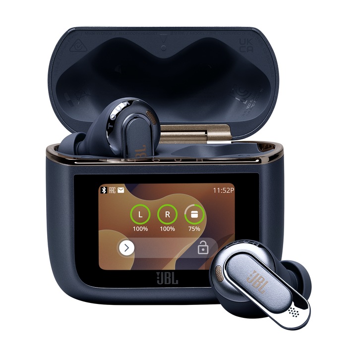 Слушалки In-Ear JBL Tour Pro 3, True Wireless, Bluetooth, True ANC, Smart Case, Spatial Sound, 44 часа автономия, Син