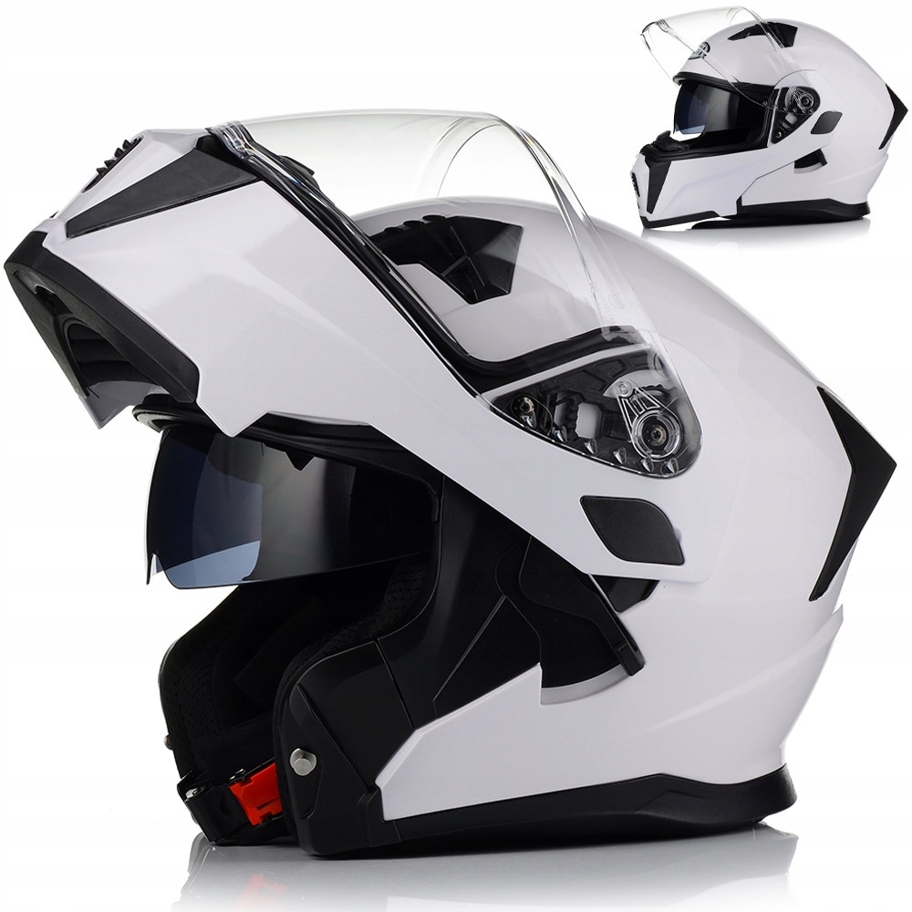 jumpone ヘキサT Casca Moto, Awina, Alb, Flip Up, Protectie UV, ABS, ECE 22.06, XL