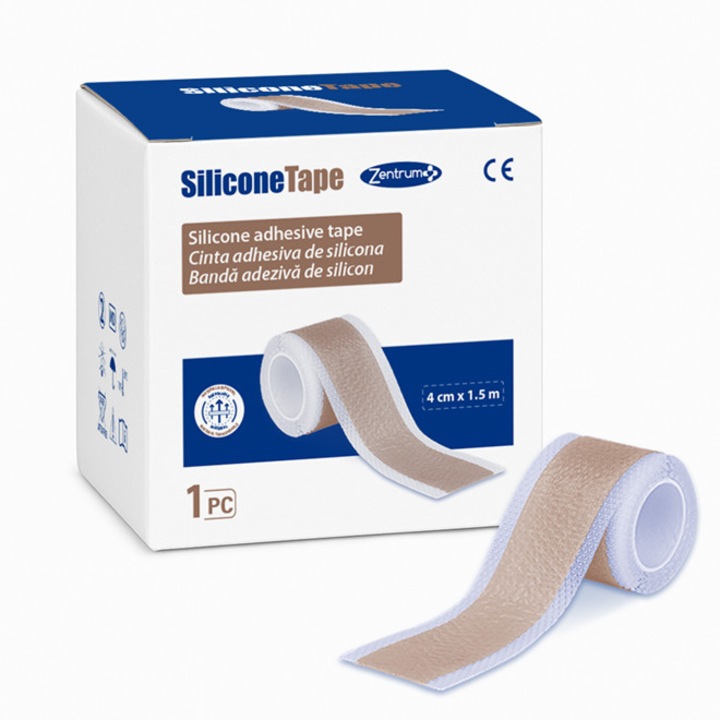 Banda adeziva cu gel de silicon medical pentru cicatrici 4 cm x 1, 5 m