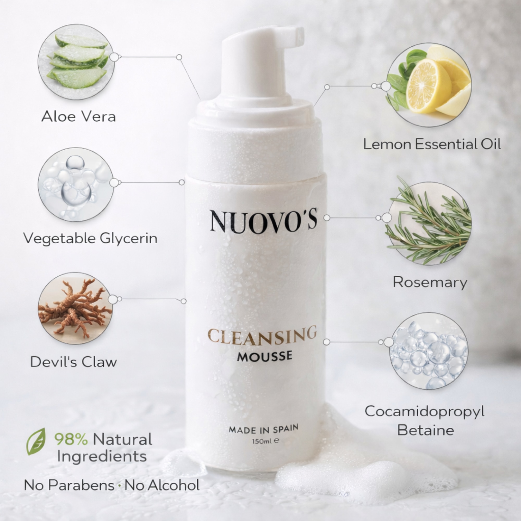 Spuma Curatare Fata NUOVO’S Cleansing Mousse, Demachiant Facial Tip ...