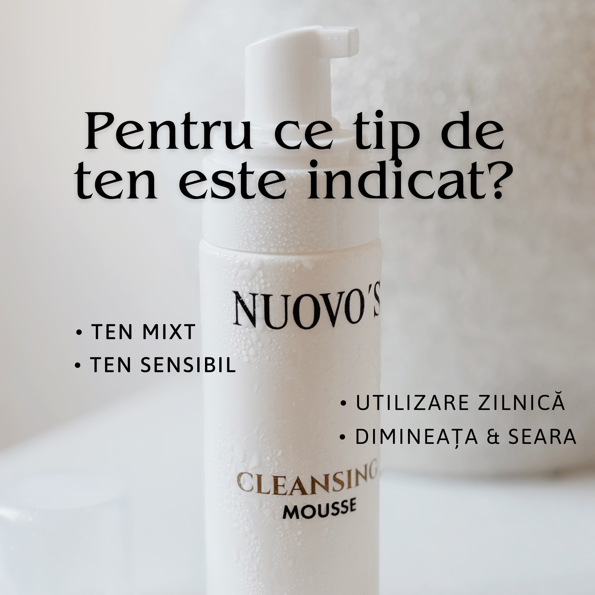 Spuma Curatare Fata NUOVO’S Cleansing Mousse, Demachiant Facial Tip ...