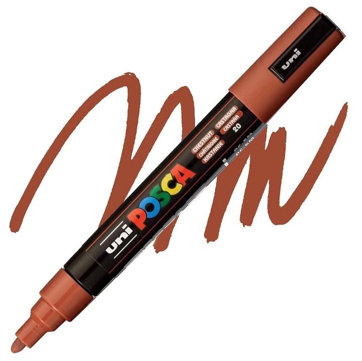 Marker UNI PC-5M Posca 1.8-2.5 mm, castaniu - 20, 05201