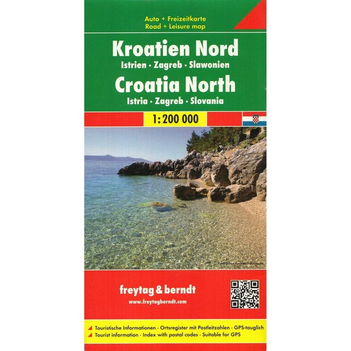 Harta turistica Freytag & Berndt, Croatia partea nordica, Istria, 1:200.000