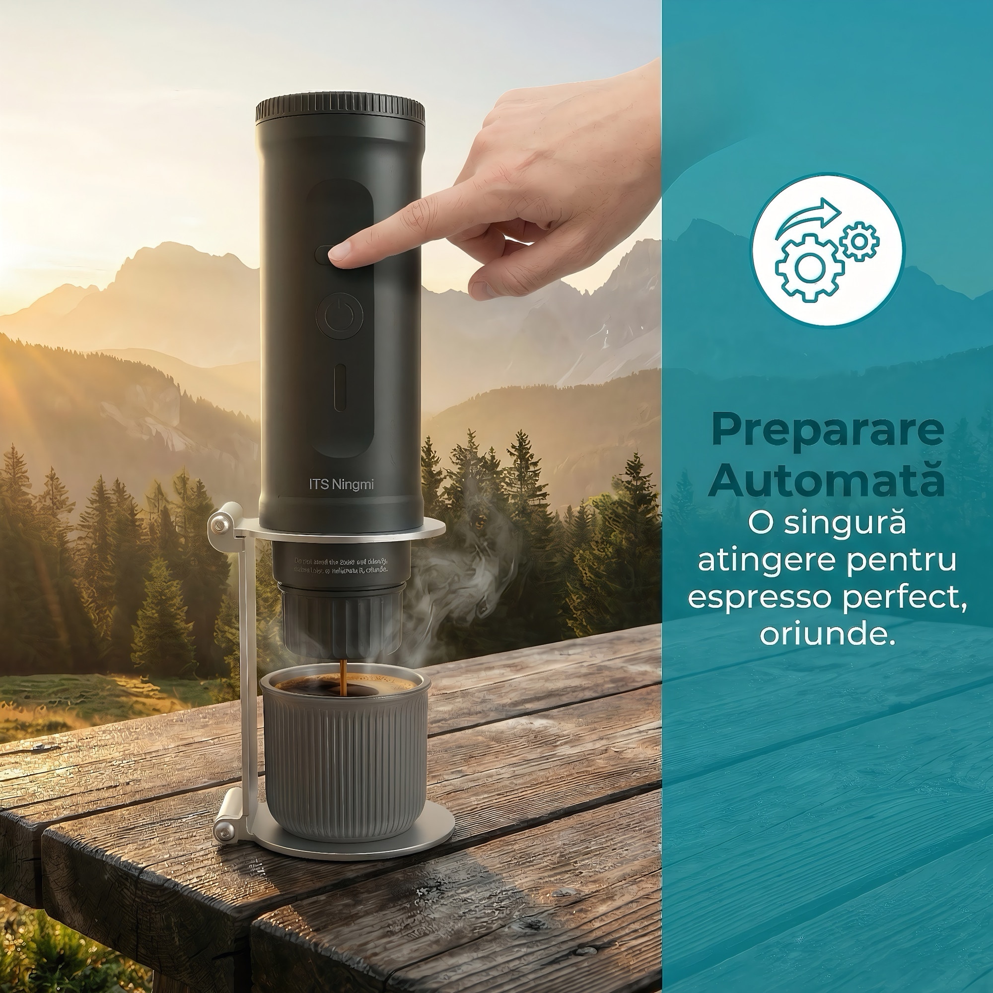 Mini Espressor Portabil Automat 3-in-1, Presiune 20 Bar, Compatibil ...