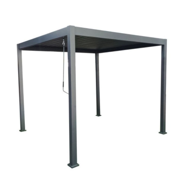 Pergola Bioclimatica Metalica 300x300x240CMm Dark Grey