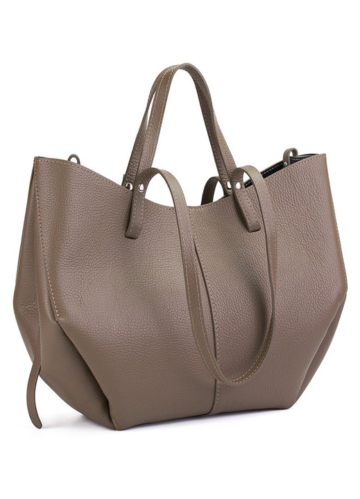 Poseta Piele Mirai - Taupe, Geanta Casual din Piele Naturala, Geanta, Genti