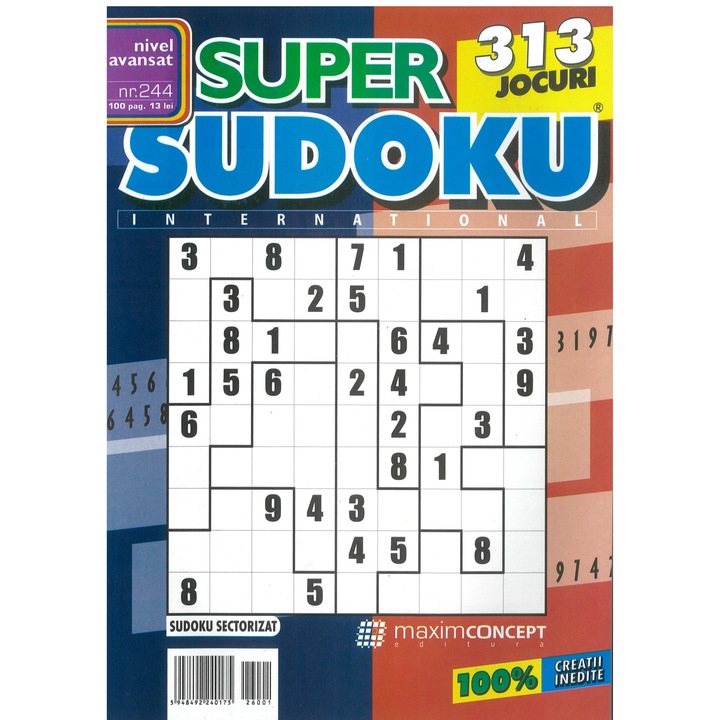 Super sudoku 244 - nivel avansat, editura Maxim