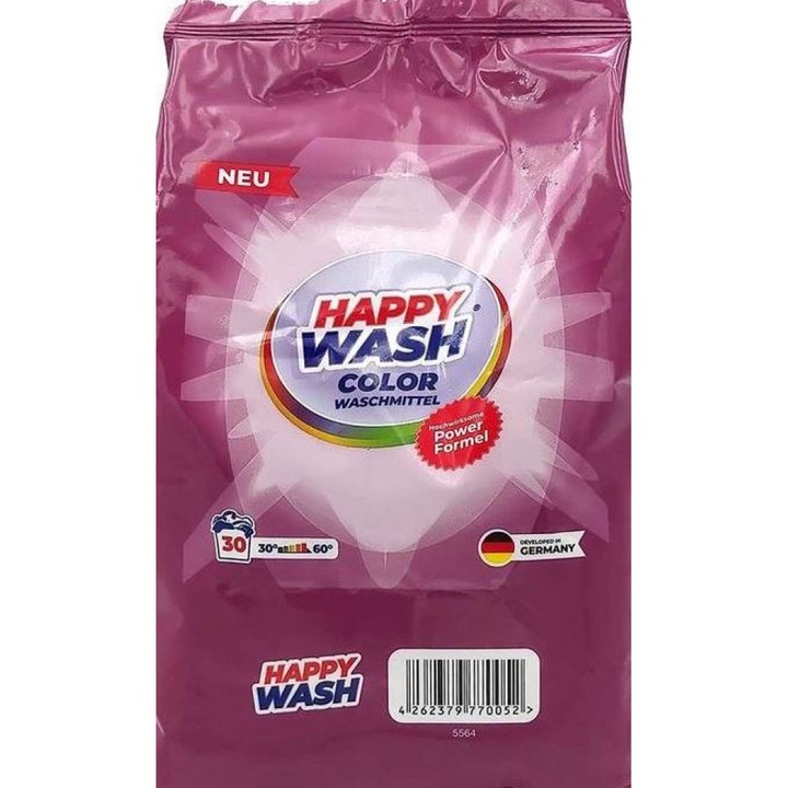 Detergent universal color, Happy Wash, 5.5 kg