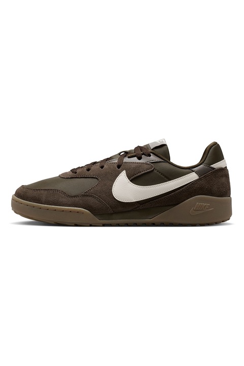 Nike, Pantofi sport low-cut Terra Manta cu garnituri din piele intoarsa, Kaki