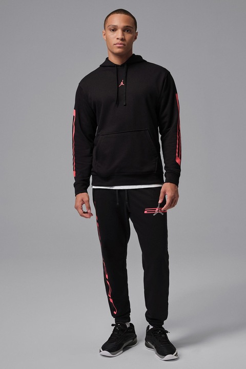 Nike, Баскетболно худи с джоб кенгуру, Черен