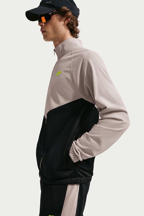 Nike, Trening cu logo, Negru/Alb optic