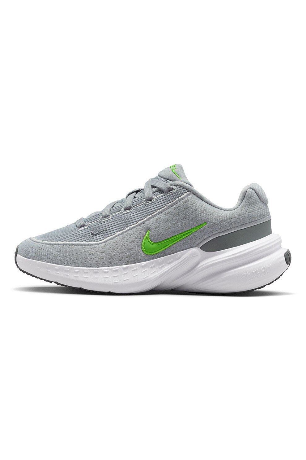 Nike, Pantofi sport Uplift din material textil cu logo, Verde, Gri deschis, 35.5 EU