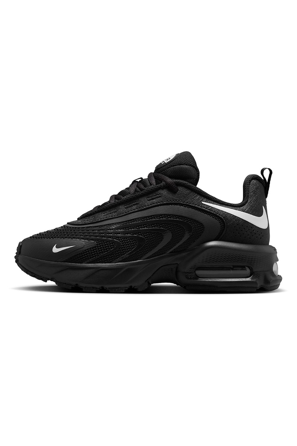 Nike, Pantofi sport Air Max Fire din plasa cu garnituri din piele ecologica, Negru, 36 EU