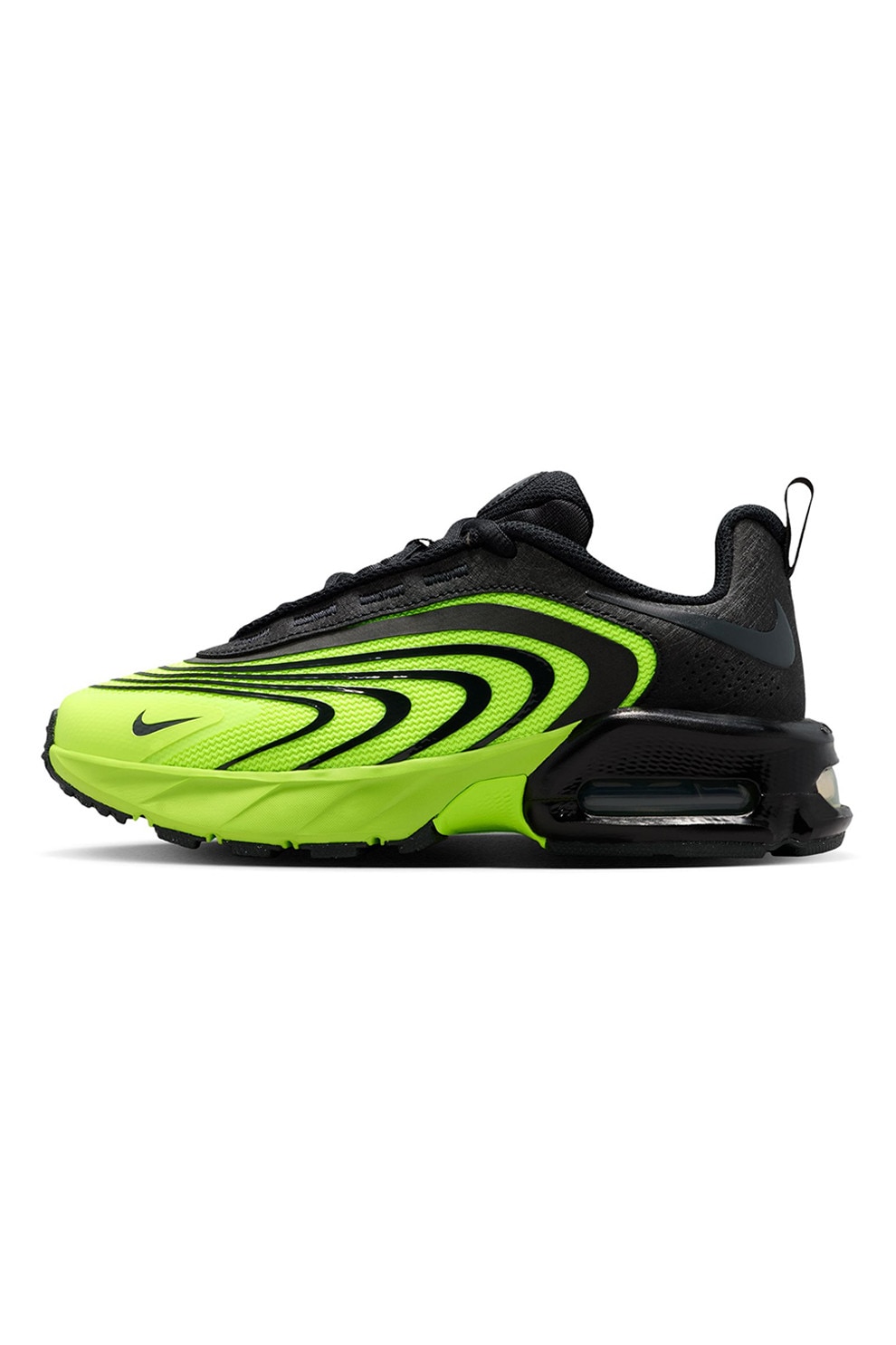 Nike, Pantofi sport Air Max Fire din plasa cu garnituri din piele ecologica, Verde, Negru, 36 EU