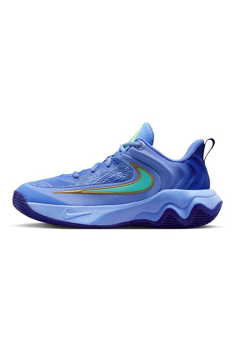 Nike, Pantofi Giannis Immortality 4 pentru baschet, Albastru pastel/Verde pal