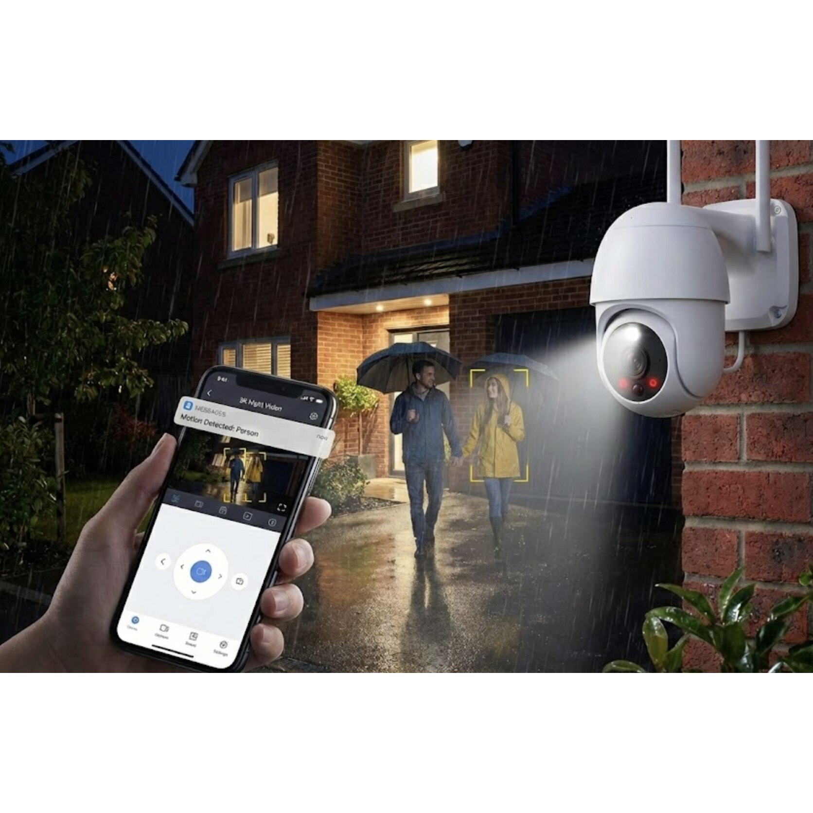 Camera de supraveghere smart, inteligenta, 4MP, 2K, microfon, difuzor ...