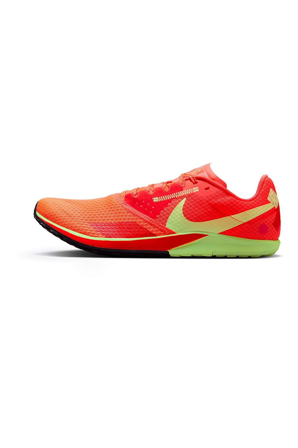 Nike, Pantofi low-cut Zoom Rival Waffle 6 pentru alergare, Portocaliu mandarina, Verde fistic, 9.5