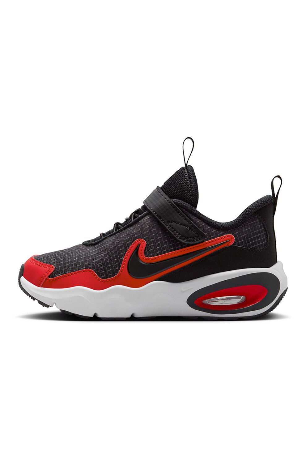 Nike, Pantofi sport Air Max Nova cu inchidere velcro, Rosu, Negru, 35 EU