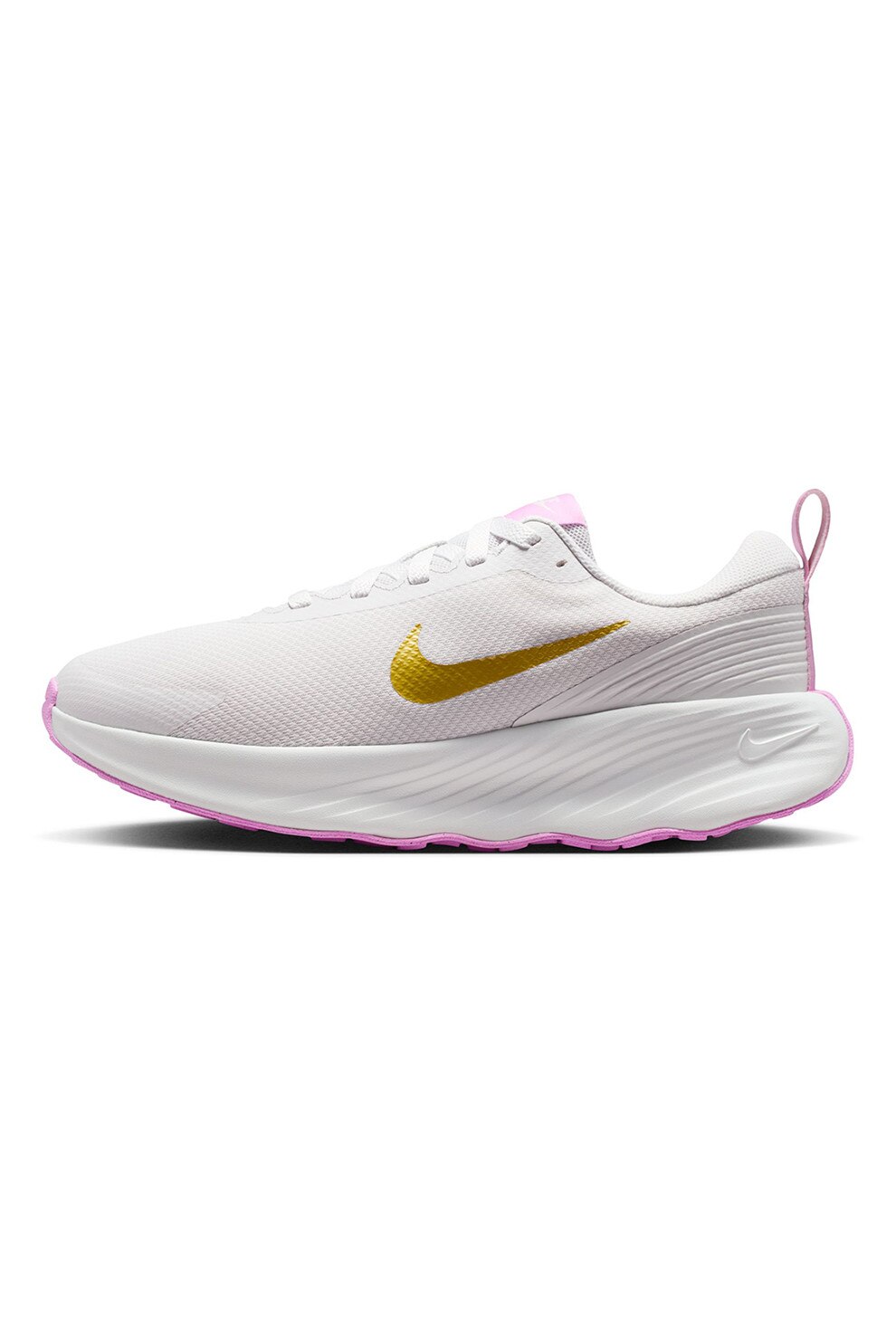 Nike, Pantofi Promina cu logo, pentru fitness, Alb, Roz, 6.5