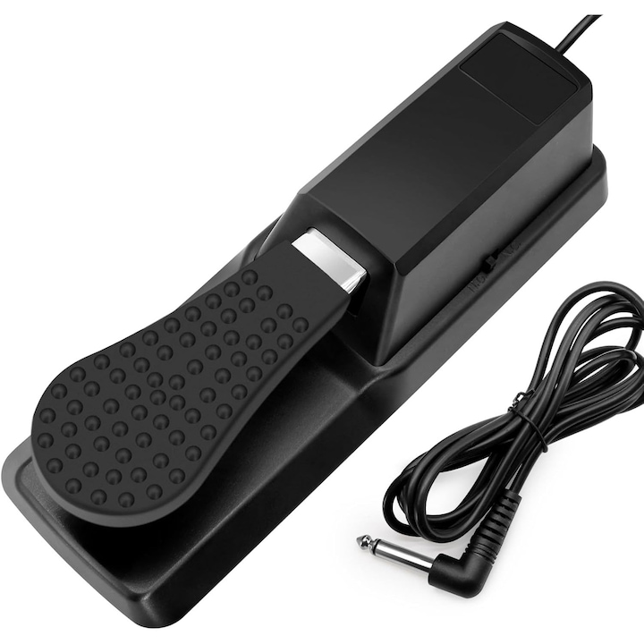 Pedala sustinere clape RASK, metal/ABS, negru/argintiu