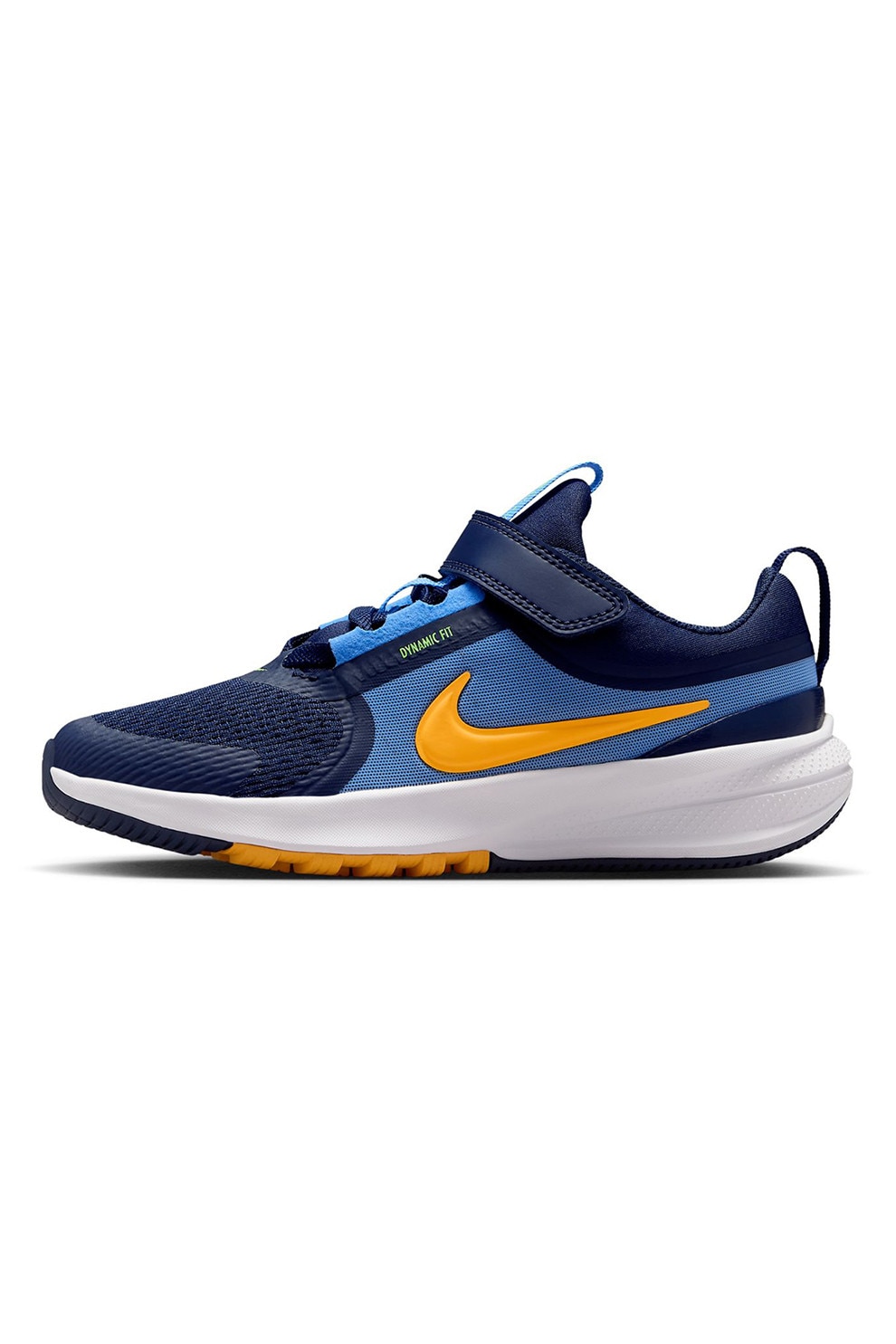 Nike, Pantofi wedge Star Runner 5 cu velcro, pentru alergare, Portocaliu, Bleumarin, 31 EU