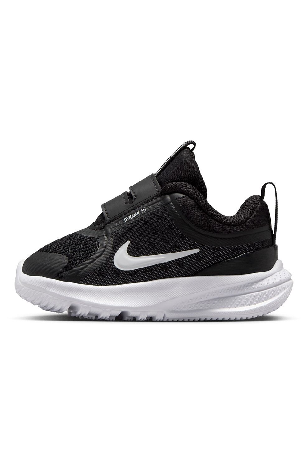 Nike, Pantofi Star Runner 5 din material textil cu velcro, pentru alergare, Alb, Negru, 19.5 EU