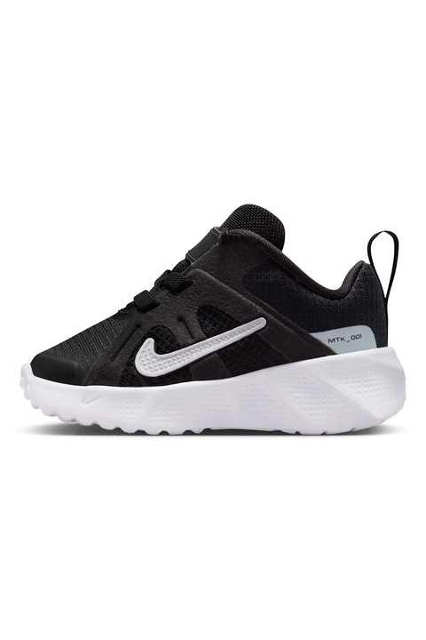 Nike, Pantofi sport Metro Tek cu inchidere velcro, Negru/Gri inchis