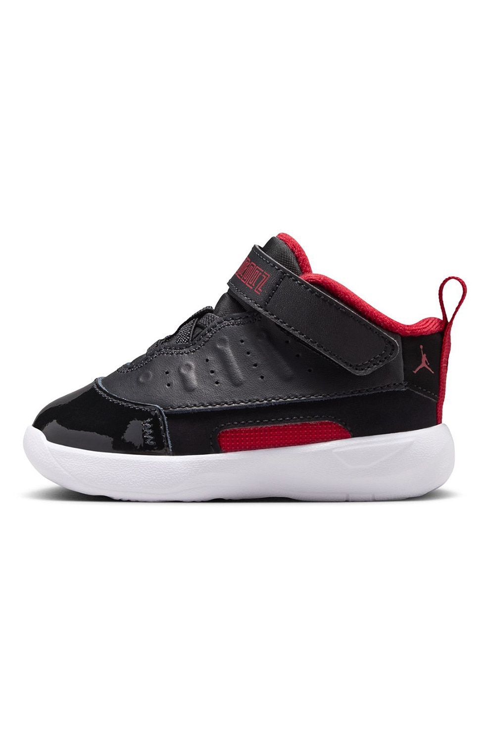 Nike, Pantofi sport mid-cut Jordan Max Aura 7 cu garnituri din piele, Rosu, Alb, Negru, 17 EU