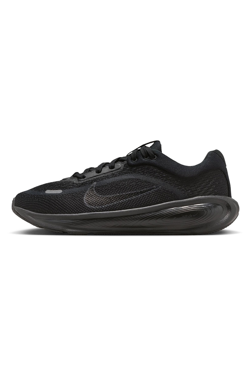 Nike, Pantofi Stellar Ride cu logo pentru alergare, Negru, Gri, 37.5 EU