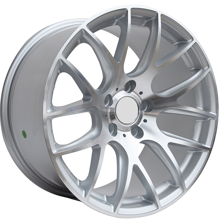 Set 4 jante auto PDW 663 19x8.5/9.5 5x120 ET35, lustruit + argintiu
