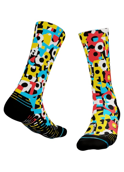 Sosete Colorful Abstract 20 38-43 EU