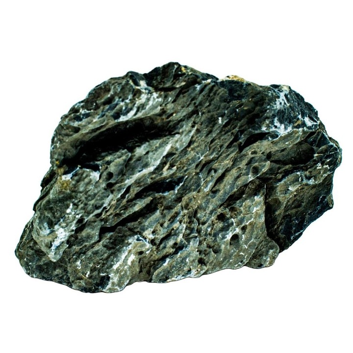 Piatra naturala decorativa Seiryu, Geler, 10-30 cm, gri, pentru acvariu sau terariu
