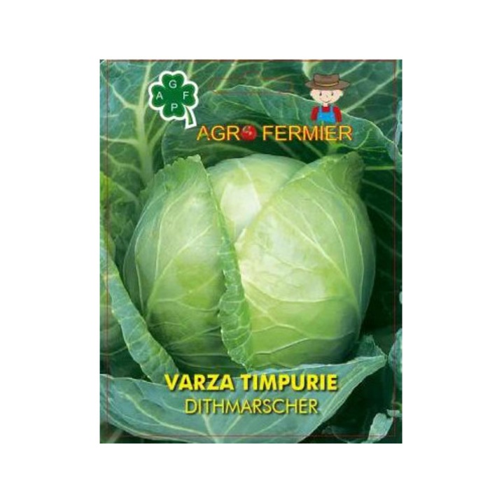 PACHET 5* Seminte de varza timpurie, 2g, AgroFermier