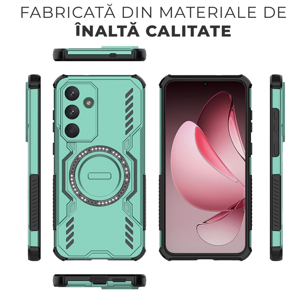 Husa pentru Samsung Galaxy S25 FE DaDen® ArmorMag, Magsafe, Antisoc, Calitate Premium, Protectie Superioara, Verde
