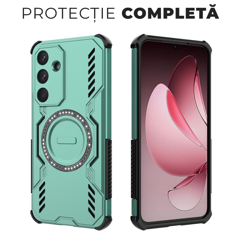 Husa pentru Samsung Galaxy S25 FE DaDen® ArmorMag, Magsafe, Antisoc, Calitate Premium, Protectie Superioara, Verde
