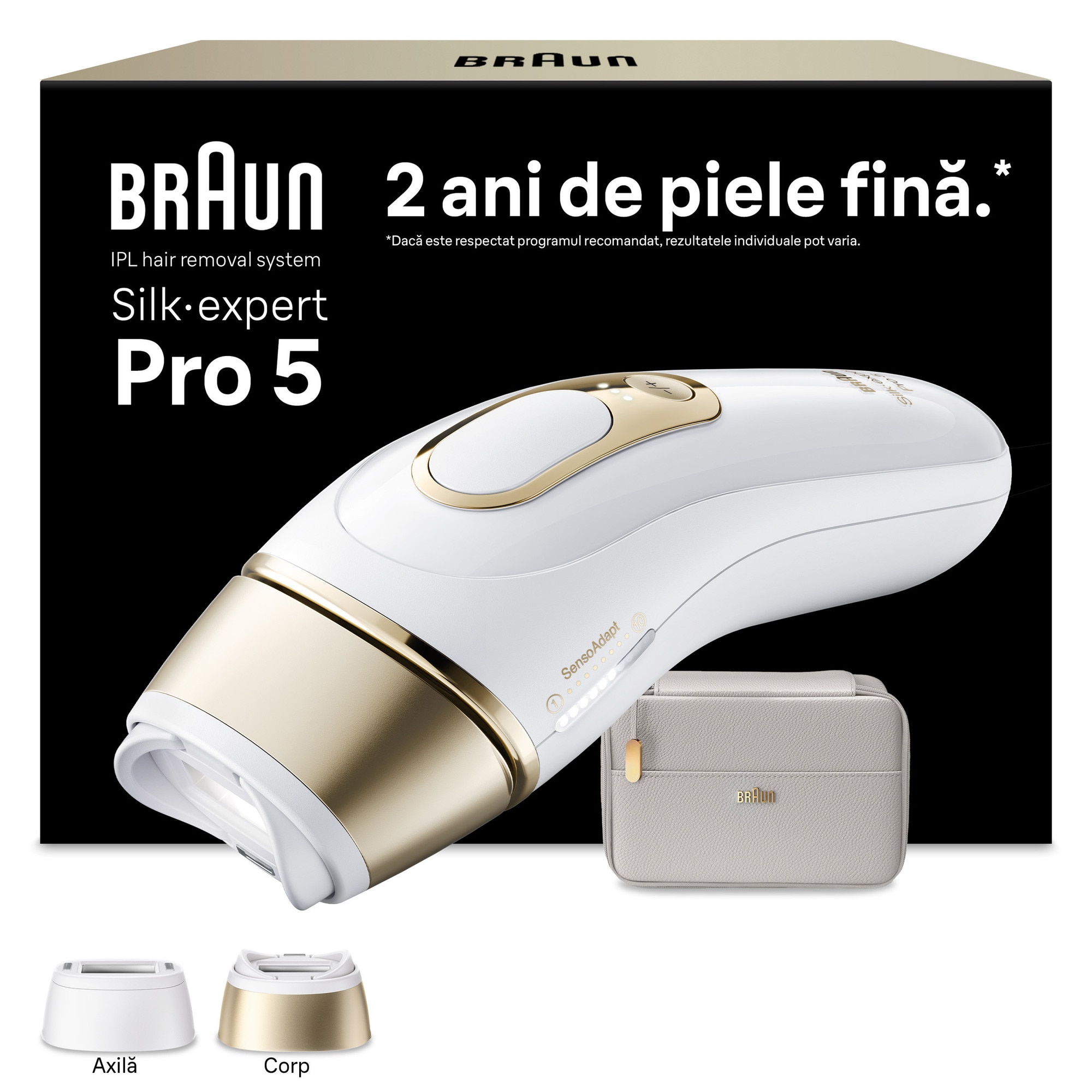 Epilator IPL BRAUN Silk-expert Pro 5 PL5117, 400.000 impulsuri, 2