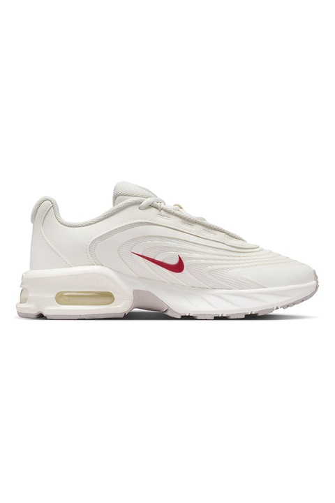 Nike, Air Max Fire műbőr és hálós anyagú sneaker, Piros, Törtfehér, 6