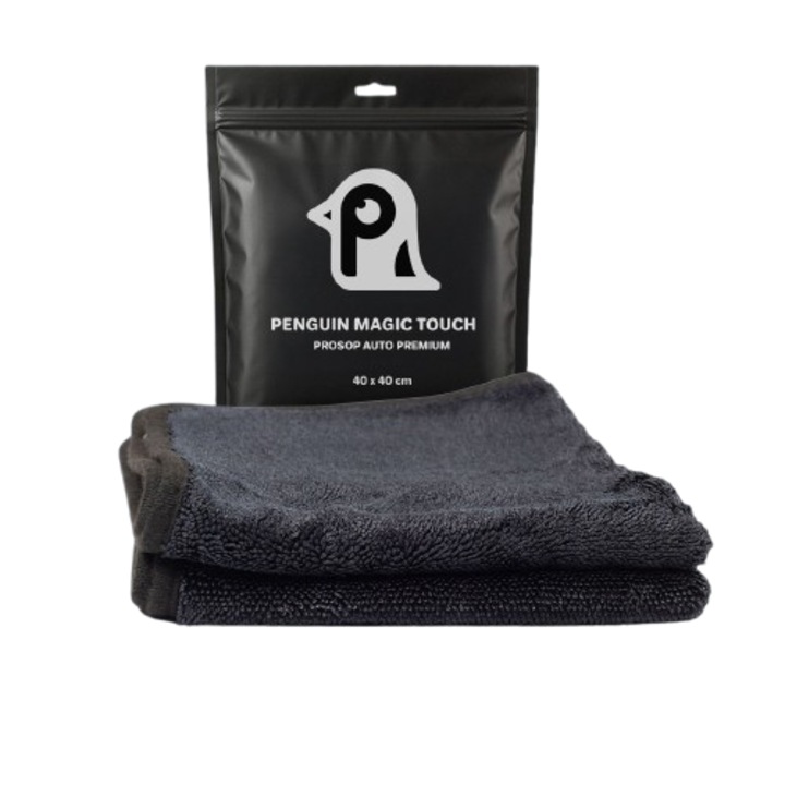 Кърпа за кола Penguin Magic Touch, микрофибър, 40x40 см, отлична абсорбция, първокласен дизайн
