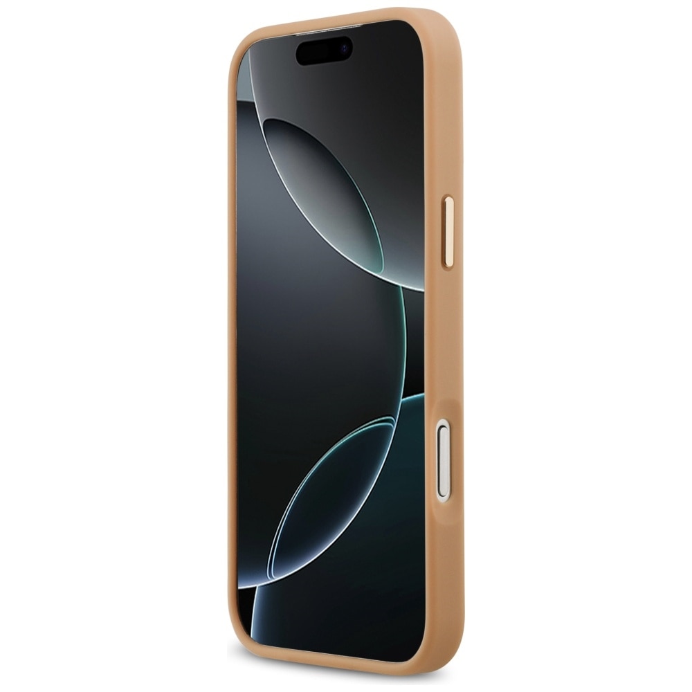 Carcasa Lacoste Champs Elysees Gold Logo cu MagSafe compatibila cu iPhone 17 Pro Max, Roz