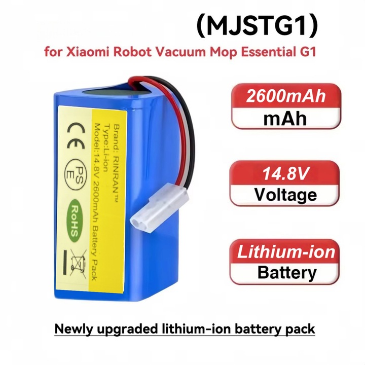 Baterie de Inlocuire 14.8V pentru Xiaomi Mi Robot Essential G1, 2600mAh Li-ion, Compatibila cu MJSTG1, SKV4136GL