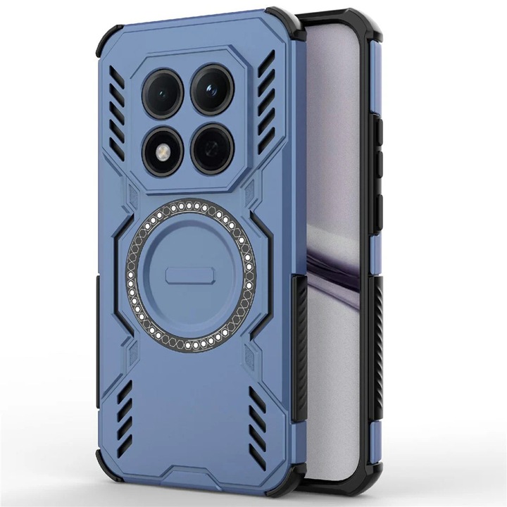 Husă pentru Xiaomi Redmi Note 15 Pro 5G, set cu sticker, ArmorMag, albastru