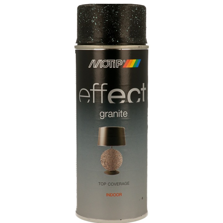 Motip spray festék, gránit hatású, fekete, 400ml