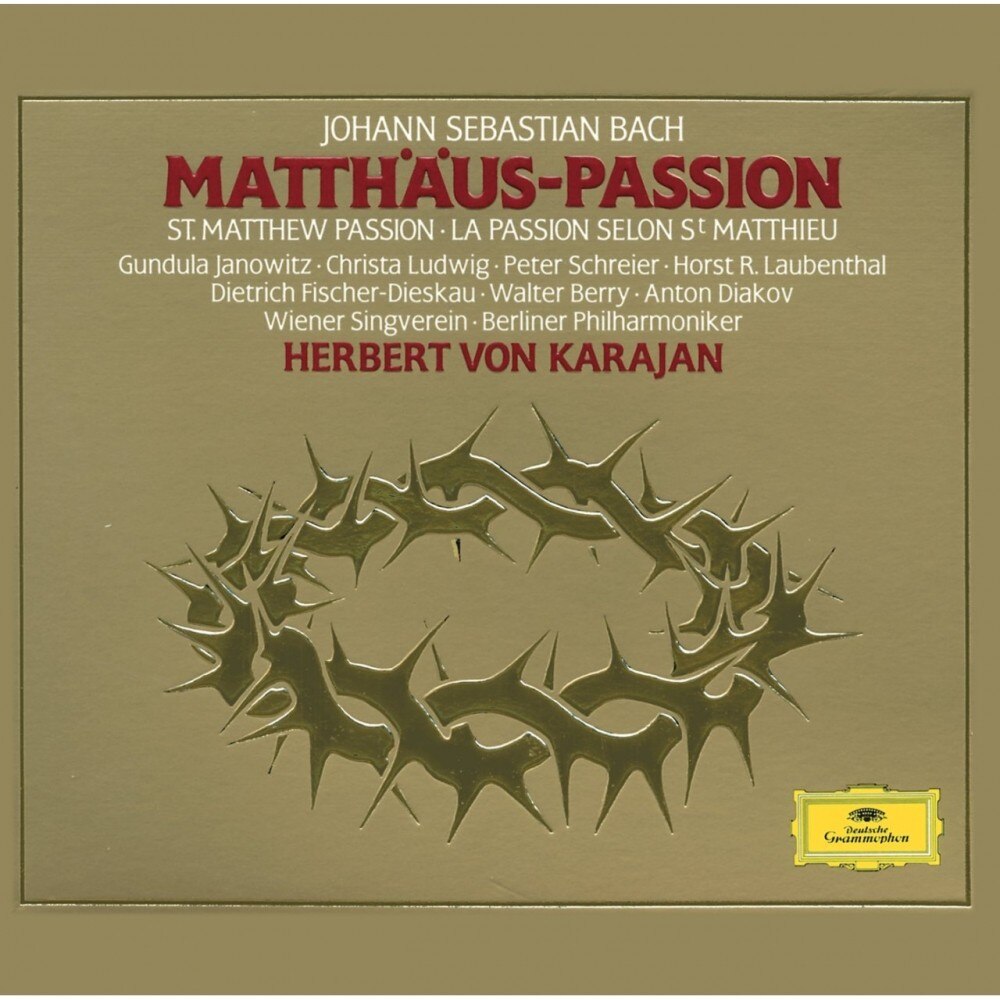 Gundula Janowitz, Christa Ludwig, Peter Schreier,Horst R. Laubenthal, Dietrich Fischer-Dieskau, Walter Berry, Anton Diakov, Wiener Singverein-Matthaus-Passion-Johann Sebastian Bach-3CD