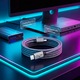 Кабел TekHero® USB-C към USB-C USB4.2, 80Gbps трансфер и бързо зареждане 240W PD (5A), за лаптоп, телефон, таблет, Premium текстил, 1м, черен