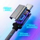 Кабел TekHero® USB-C към USB-C USB4.2, 80Gbps трансфер и бързо зареждане 240W PD (5A), за лаптоп, телефон, таблет, Premium текстил, 1м, черен