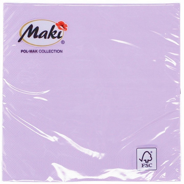 Servetele de hartie Euro-Trade, set 20 bucati, 3-straturi, lavanda, 33x33cm