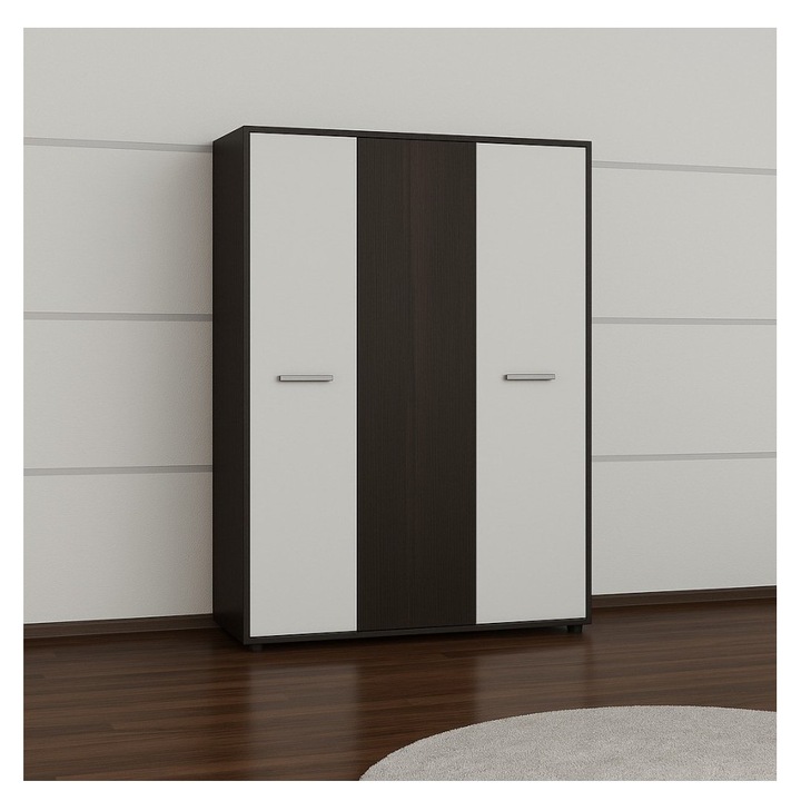 Dulap CELA Hera 3 Uși Wenge/Alb 123x50x187cm